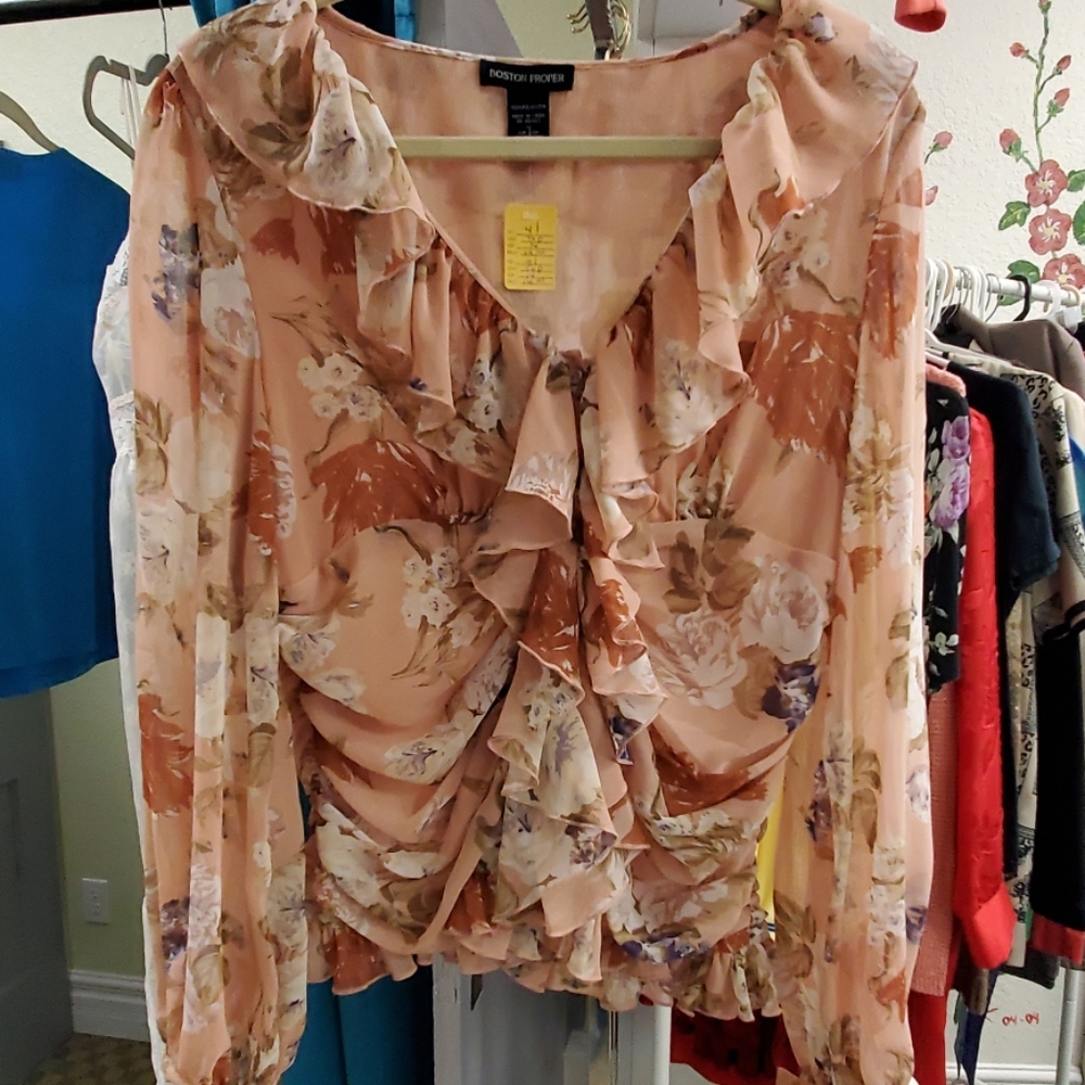 Floral button up blouse